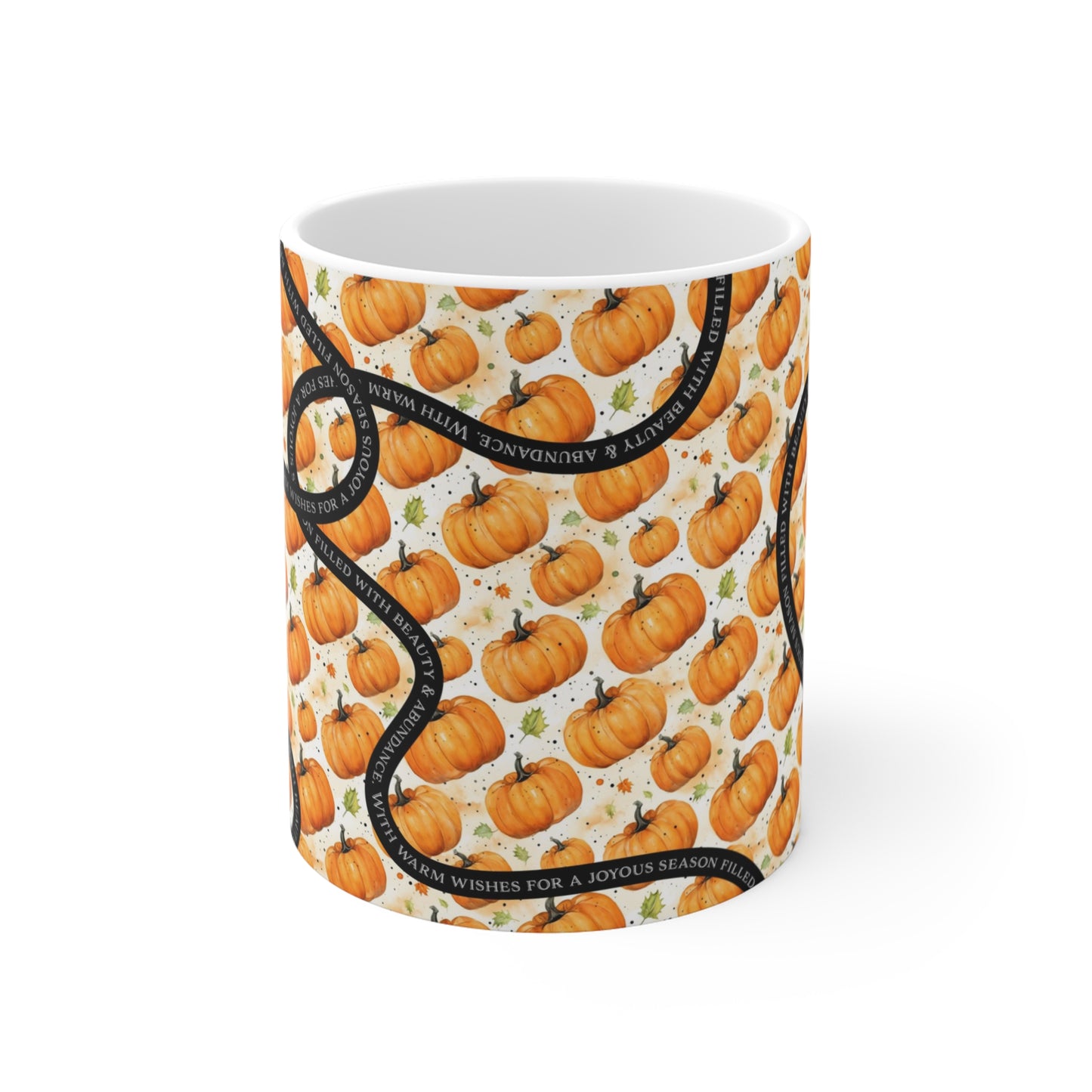 Charming Pumpkin Pattern Mug 11oz