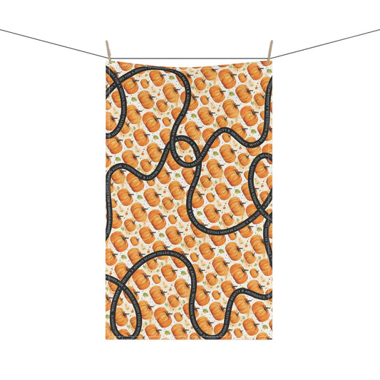 Charming Pumpkin Pattern Kitchen Towel | Autumn Design - Little Love Love