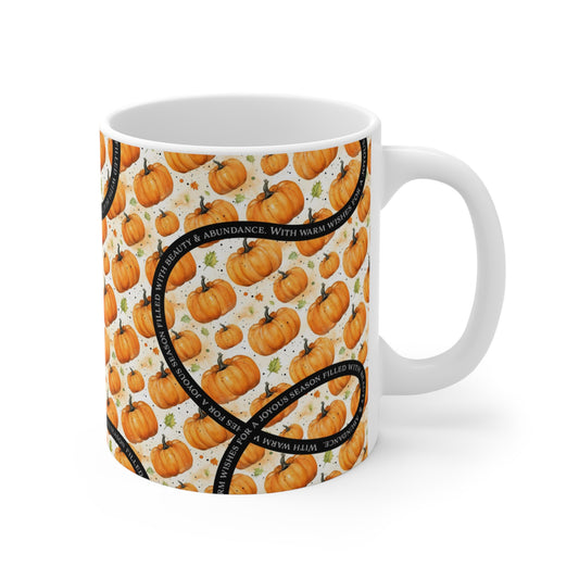 Charming Pumpkin Pattern Mug 11oz