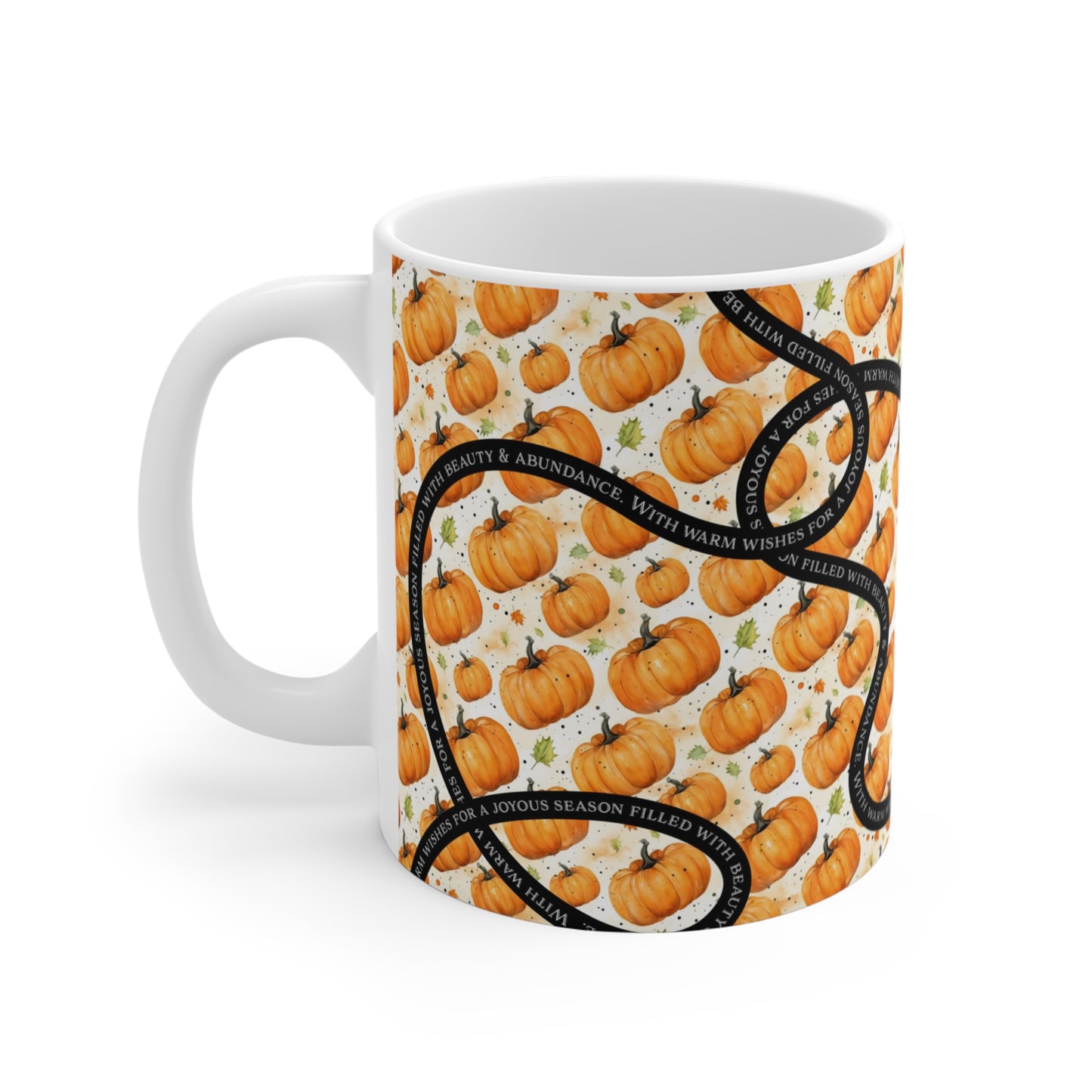 Charming Pumpkin Pattern Mug 11oz