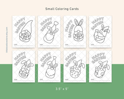 Printable Easter Coloring Cards With 40 Fun Designs - Classroom Easter Kids Activity - Happy Easter Card Spring Coloring -  Digital Download - Little Love Love